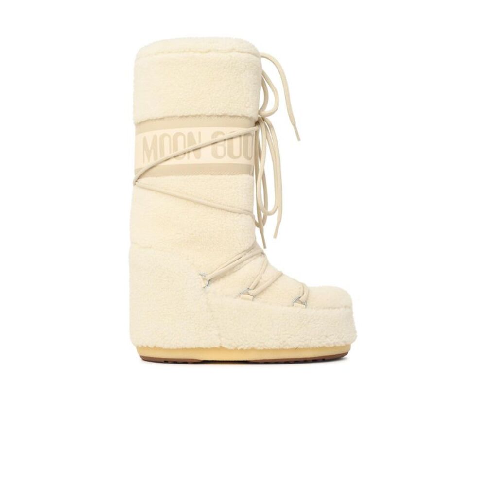 Moonboot 'Mb Icon Fleece' White Teddy Boots Women